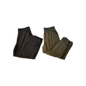 2 Athleta Nolita Slim Ankle Pant 14 Aspen Olive Black Tapered Crop Casual Travel